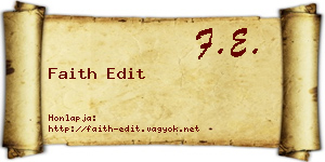 Faith Edit névjegykártya